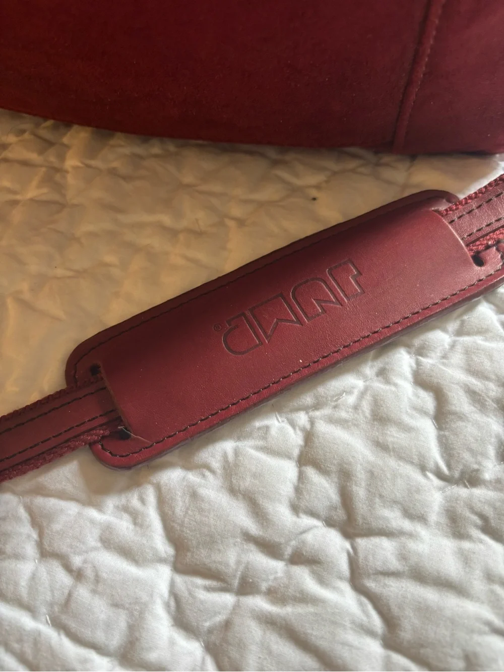 Gorgeous like new deep red suede overnight bag tote weekender carryon plane bag